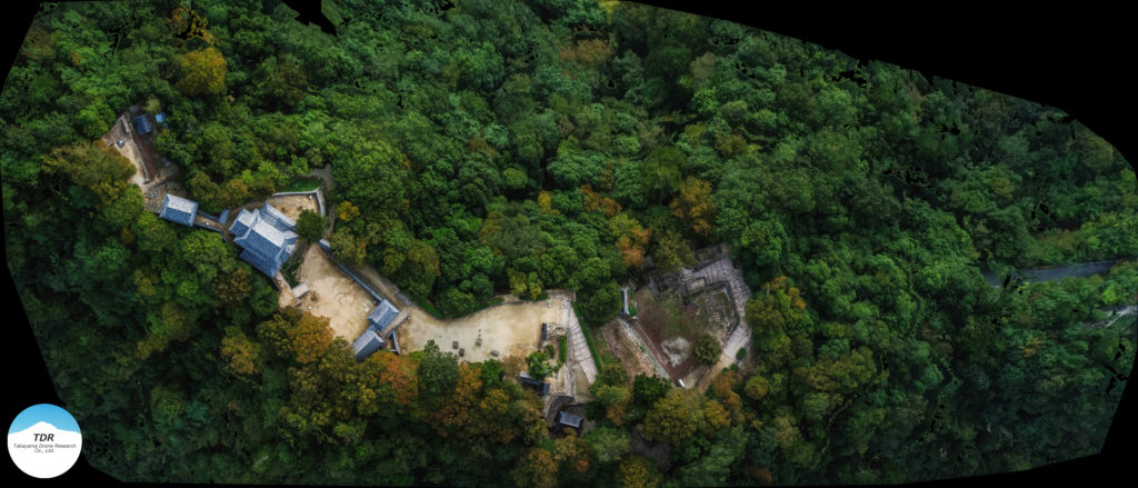 備中松山城のオルソ画像（岡山県）